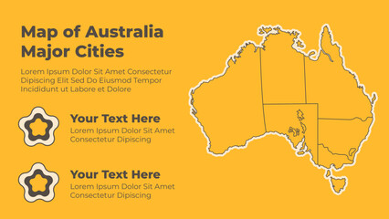 Australia map infographic presentation template
