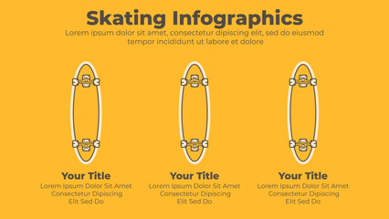 Vector skating board infographic template