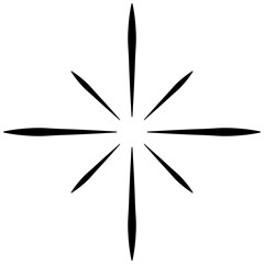 Star icon burst, twinkle glow spark, light glitter magic bright