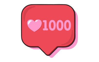 Social media. Like vector icon