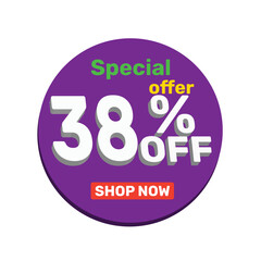 38% off vector illustration template design.