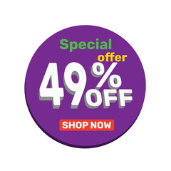 49% off vector illustration template design.
