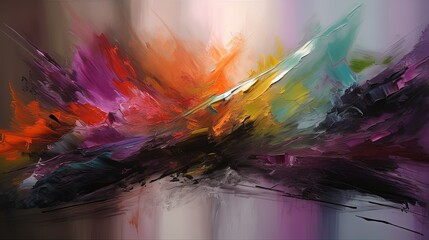 Obraz na płótnie Canvas artistic illustration abstract background, grunge brush stroke, idea for wall decor , Generative Ai