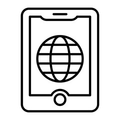 Mobile Network Outline Icon