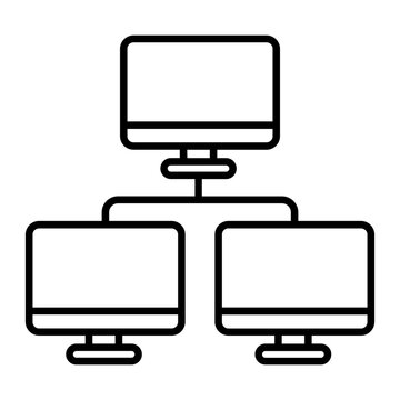 Client Server Outline Icon