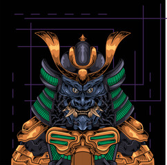 Illustration of a Robot Warrior from the Future