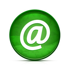 Emaill address icon on classy splash green round button illustration