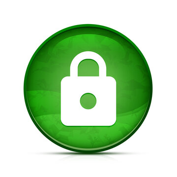 https icon on classy splash green round button illustration