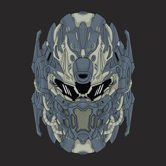 Future War Machine Illustration of Advanced Combat Robot