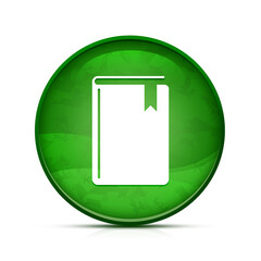 Book Help icon on classy splash green round button illustration