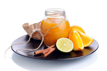 jar of orange jam