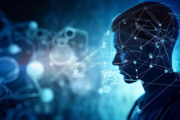 Healthcare networking and data connected of patient on internet digital technologies, AI