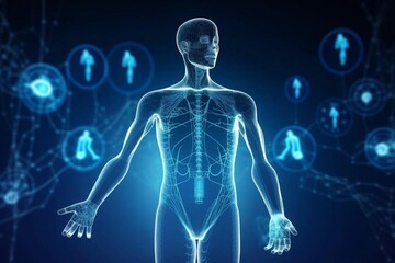 Healthcare networking and data connected of patient on internet digital technologies, AI