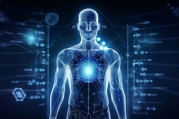 Healthcare networking and data connected of patient on internet digital technologies, AI