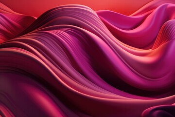 Obraz premium Stunning 3D Rendered Silk Waves Gradient Background