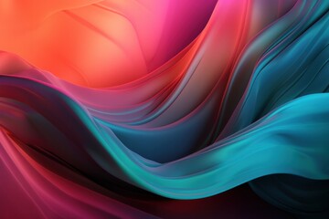 Fototapeta premium Stunning 3D Rendered Silk Waves Gradient Background