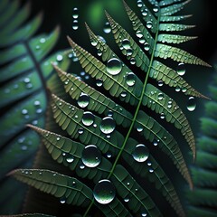 dew drops on a leaf