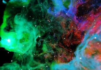 background with space nebula 3d render