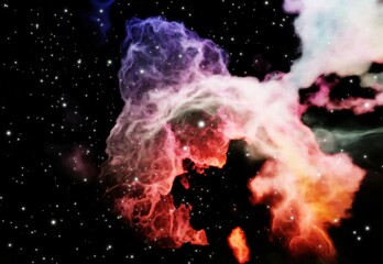 nebula cosmos colour 3d render 