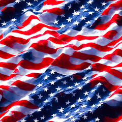 American flag stylized as abstract attractive background and seamless texture
