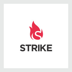 Modern fire logo or icon design. Vector illustration
