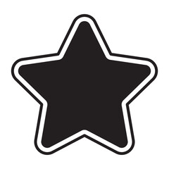 Retro futuristic star star icon button