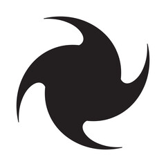 Retro futuristic star dolphin isolated on white