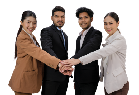 Business people isolated on white background