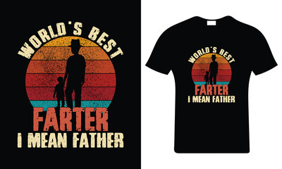 Funny Dad Lover Retro Vintage Father's Day T-shirt Design. Father's Day T Shirt Design Template