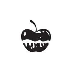 apple logo milk illustration vector abstract design
