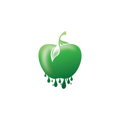 fresh apple icon logo design vector illustration