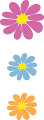 Fototapeta na wymiar vector of the colorful flowers