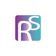 RS logo template initial abstract vector company design