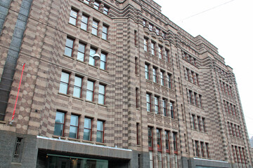 Fototapeta premium art deco (?) building (municipal archives / stadsarchief) in amsterdam (the netherlands) 