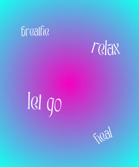 Healing breathe let go ease words 