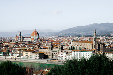 Fototapeta na wymiar Amazing panorama of Florence in Italy stock photo