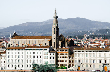 Obraz premium Santa Maria Novella in Florence, Italy, closeup stock photo