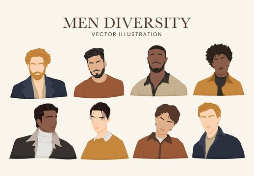 Diverse Men Illustrations