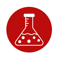 Chemical flask Vector Icon

