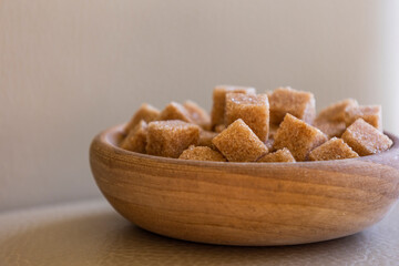 brown sugar cubes close up