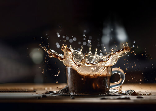 cup of coffee with splash