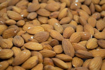 close up of almonds