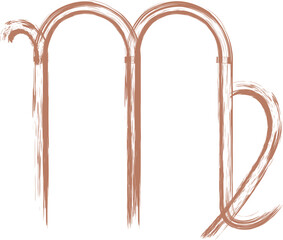 Virgo.  Zodiac element. Design icon