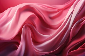 pink silk fabric background, generative AI