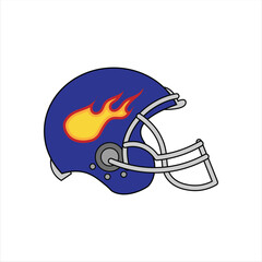 Football Equipment Helmet Illustration Vector