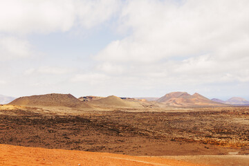 beautiful landscape of a volcanic island