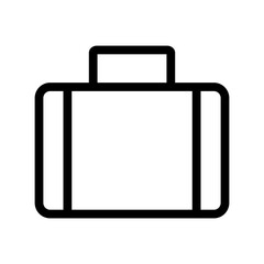 Simple business bag icon. Commuter bag. Vector.