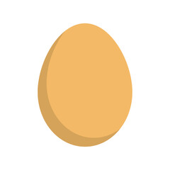 Flat design brown egg icon. Vector.