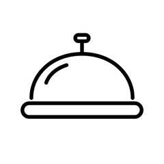 Glossy reception bell icon. Desk bell icon. Vector.