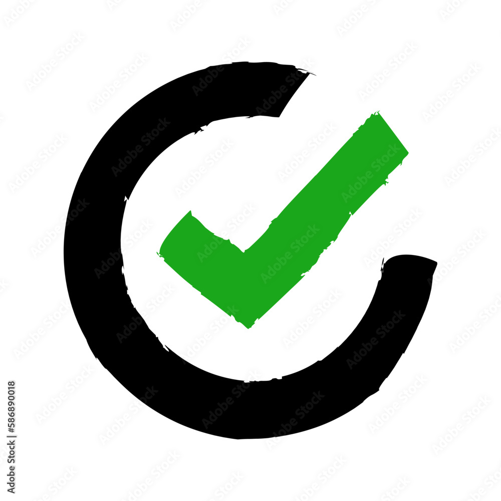 Poster check mark. application icon. vector.